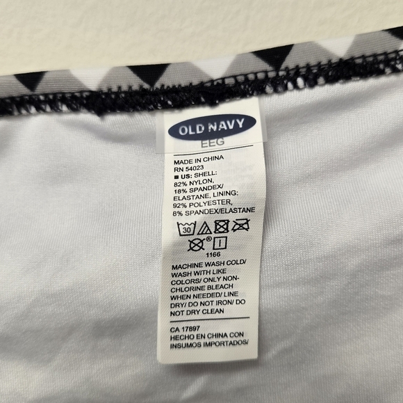 Old Navy Gingham Mid Rise Bikini Bottom Black White XXL - Picture 6 of 9